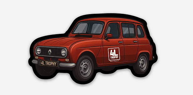 Magnet 4L Trophy – Modèle 4L